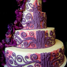 The Secret Chocolatier Purple Tree of Life Wedding Cake 1