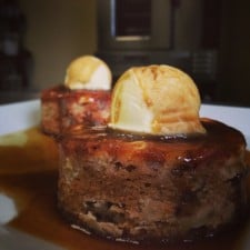 Sneak peek of the Autumn Comforts menu, Pecan Apple Cak Sneak peek of the Autumn Comforts menu, Pecan Apple Cake, Caramel sauce and Cinnamon ice cream.