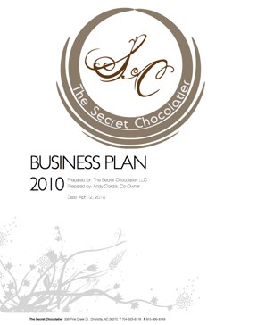 The Secret Chocolatier Business Plan Cover