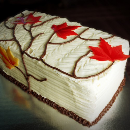 The Secret Chocolatier Fall Cake Design, Fall Leaves