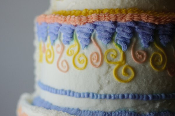 A Fun and Colorful Wedding Cake by The Secret Chocolatier