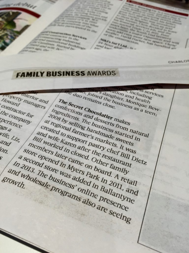 The Secret Chocolatier - Family Business Awards